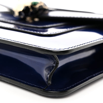 Bulgari Metallic Calfskin Small Serpenti Forever Snake Strap Crossbody Bag Blue 10 of 10