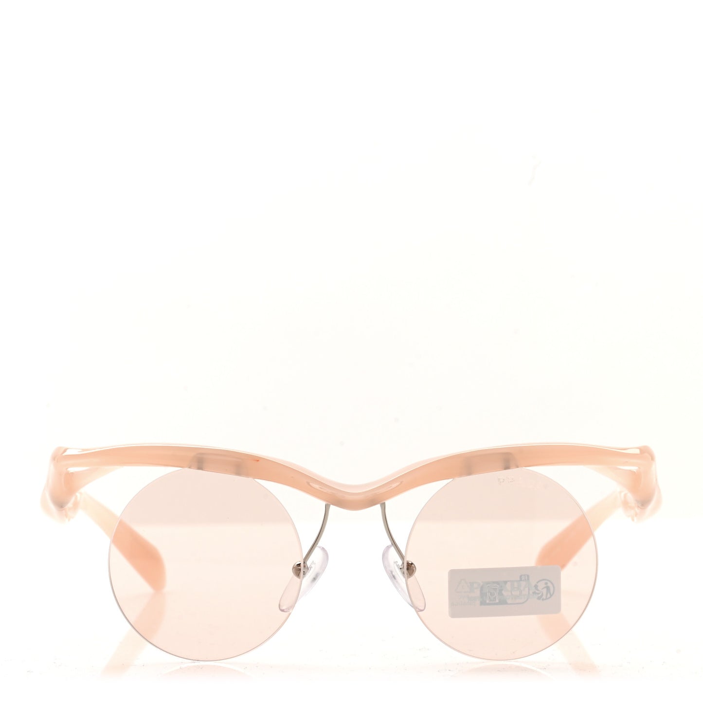 Metal Runway Sculpted Sunglasses Peach