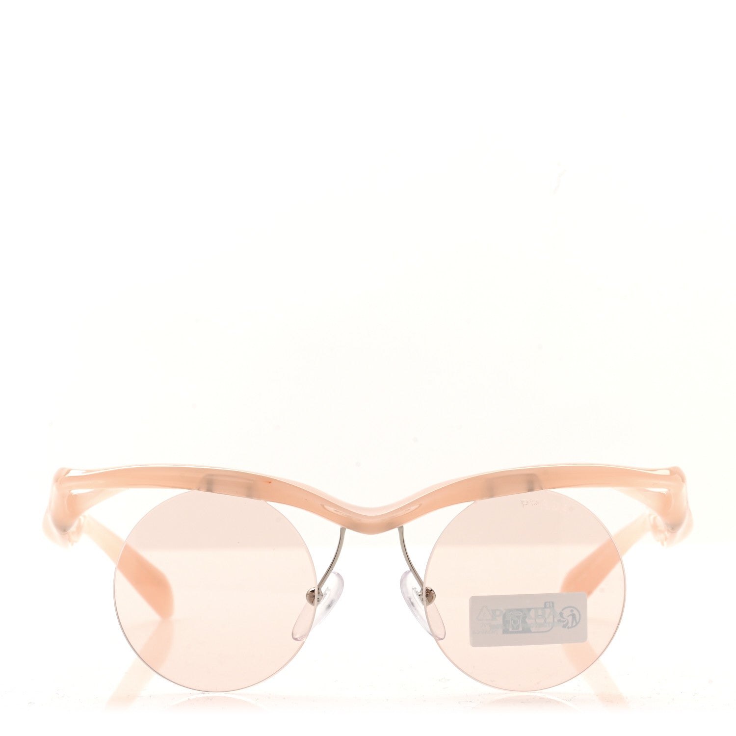 Prada Metal Runway Sculpted Sunglasses Peach 2 of 8