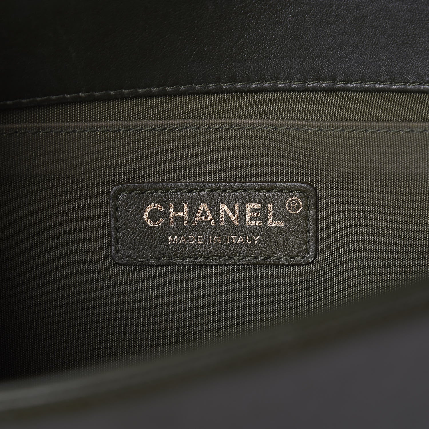 Chanel Fabric Chevron Braided Medium Boy Flap Black Dark Green 6 of 17