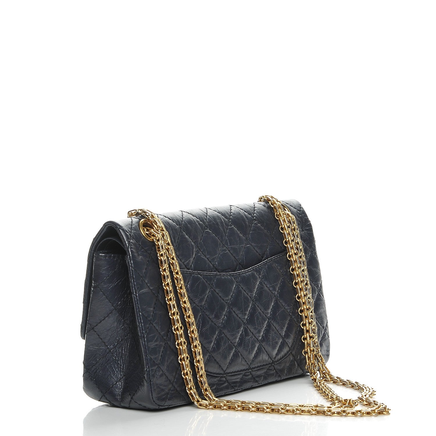 Chanel Aged Calfskin Quilted 2.55 Reissue 225 Flap Navy 3 of 8