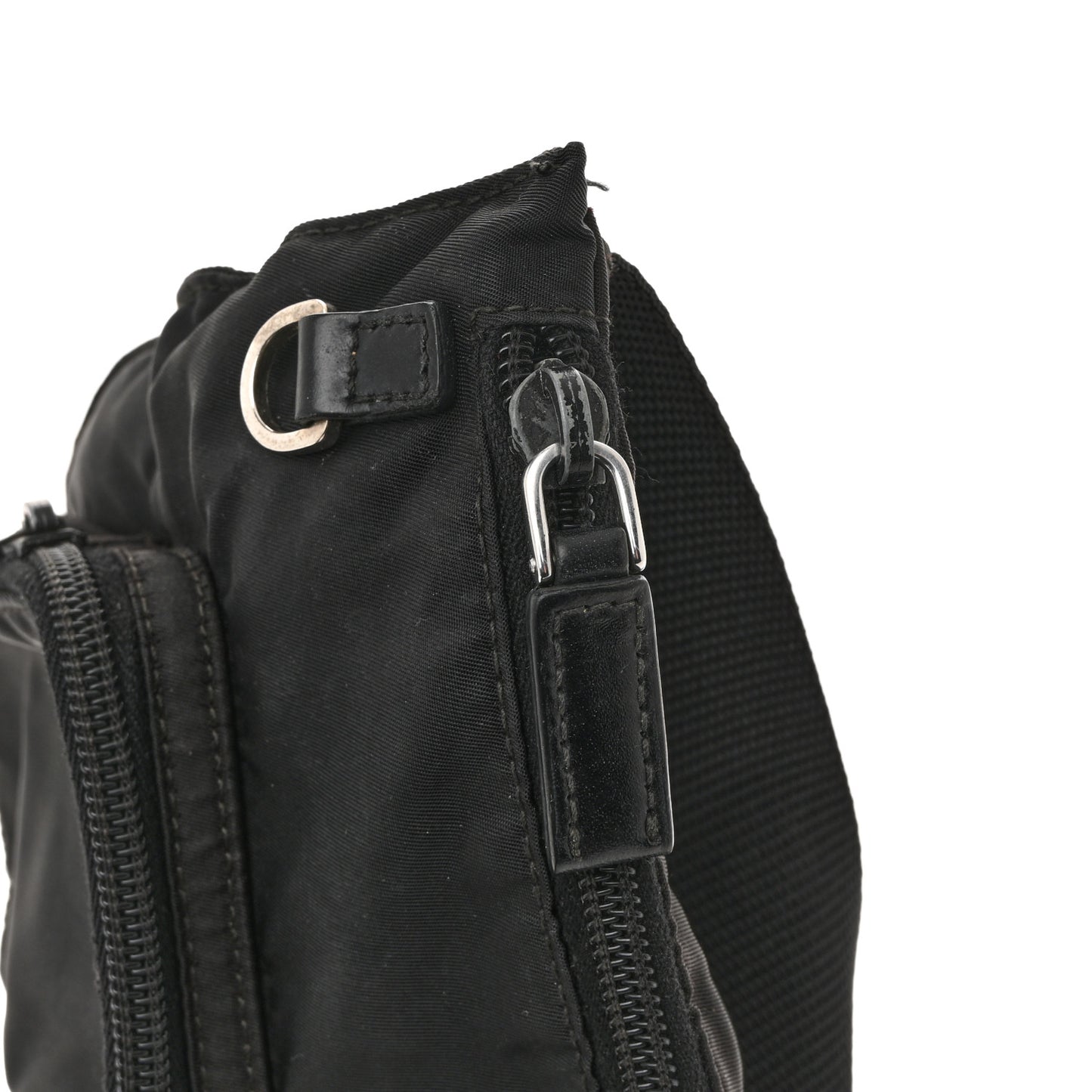 Tessuto Nylon Multi Pocket Belt Bag Black