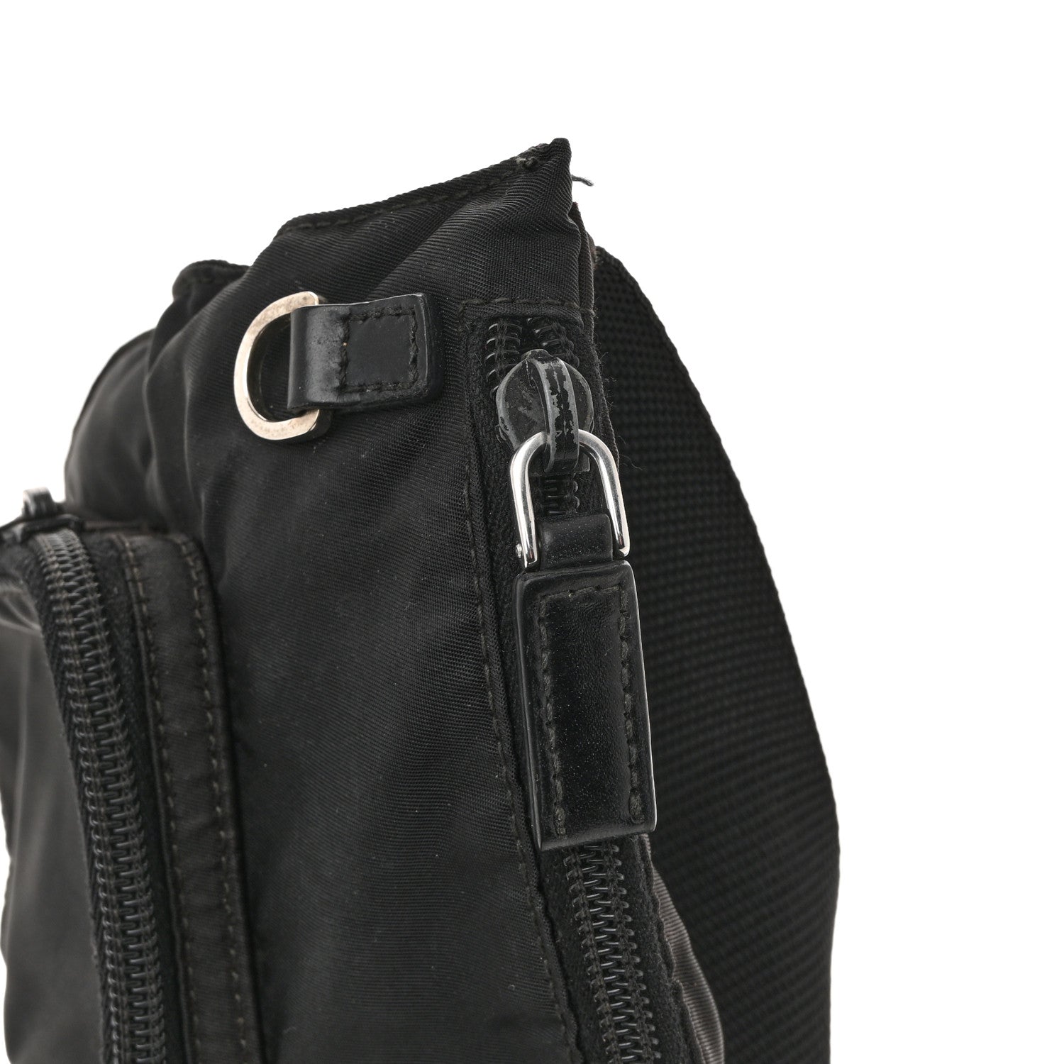 Prada Tessuto Nylon Multi Pocket Belt Bag Black 11 of 13