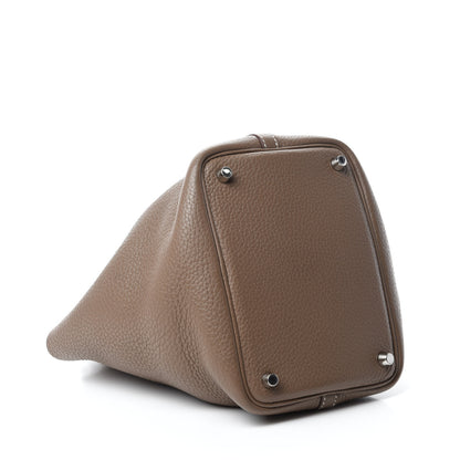 Hermes Taurillon Clemence Picotin Lock 18 PM Etoupe 4 of 11