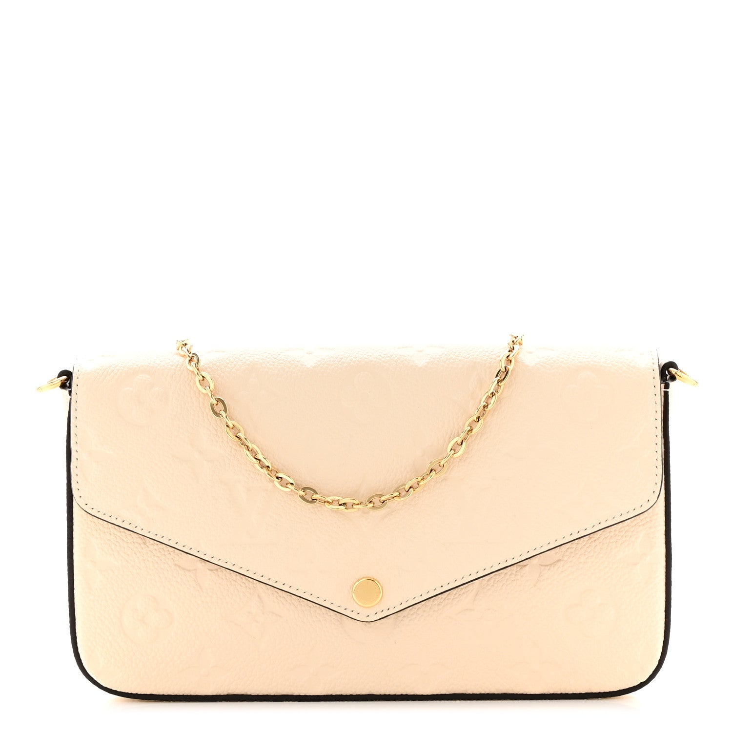 Louis Vuitton Empreinte Pochette Felicie Chain Wallet Cream 3 of 11