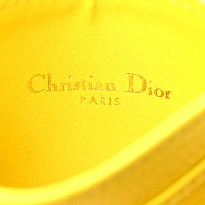 Christian Dior Supple Calfskin Cannage Caro Five-Slot Card Holder Yellow 6 of 7