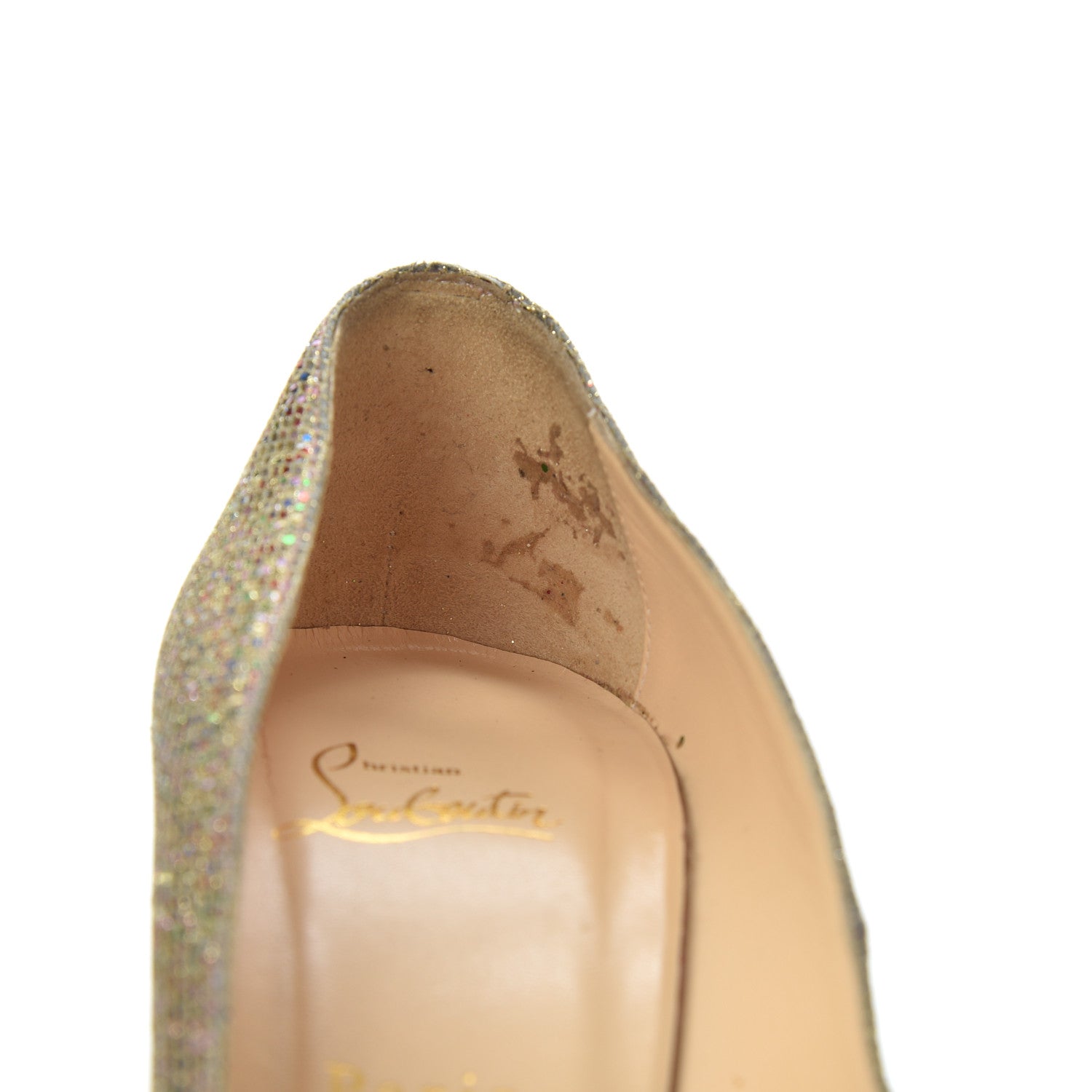 Christian Louboutin Glitter Bibi 140 Pumps 39.5 Gold 9 of 18