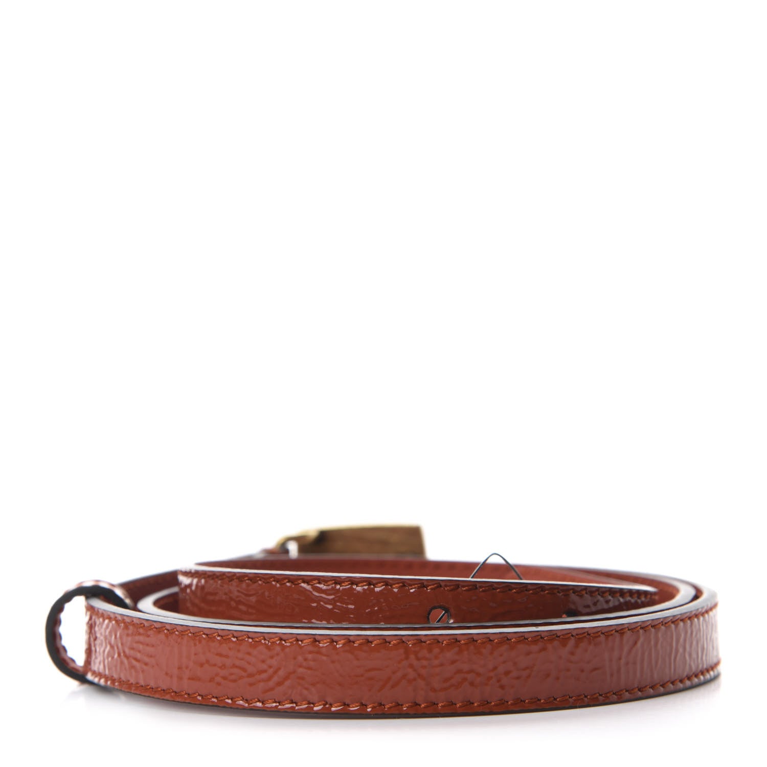 Gucci Skipper Calfskin Logo 15mm Belt 90 36 Burnt Orange 2 of 3