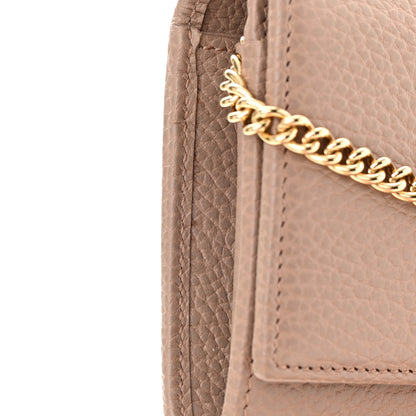 Gucci Dollar Calfskin Petite GG Marmont Wallet Chain Bag Porcelain Rose 13 of 14
