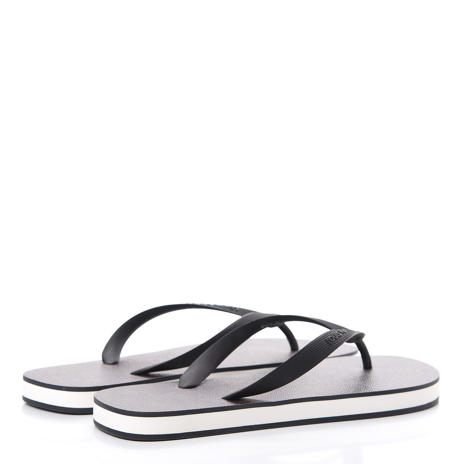 Louis Vuitton Rubber Monogram Mens Molitor Thong Sandals 8 Black 4 of 8