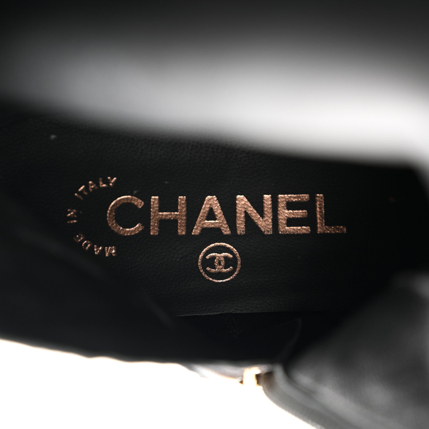 Chanel Laminated Goatskin Over the Knee Boots 37 Bronze 7 of 10