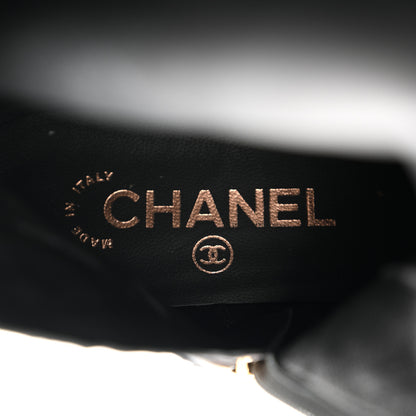 Chanel Laminated Goatskin Over the Knee Boots 37 Bronze 7 of 10