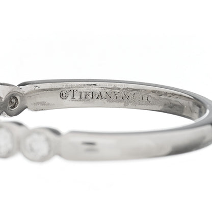 Tiffany Platinum Diamond Jazz Graduated Band Ring 53 6.5 4 of 6