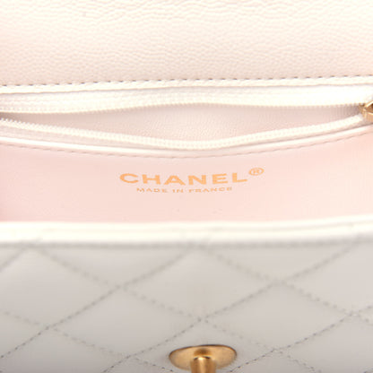 Chanel Caviar Quilted Mini Sweet Classic Flap White 6 of 11