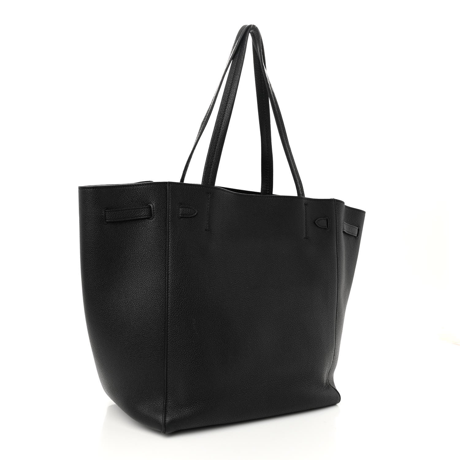Celine Soft Grained Calfskin Small Belt Cabas Phantom Black 3 of 10