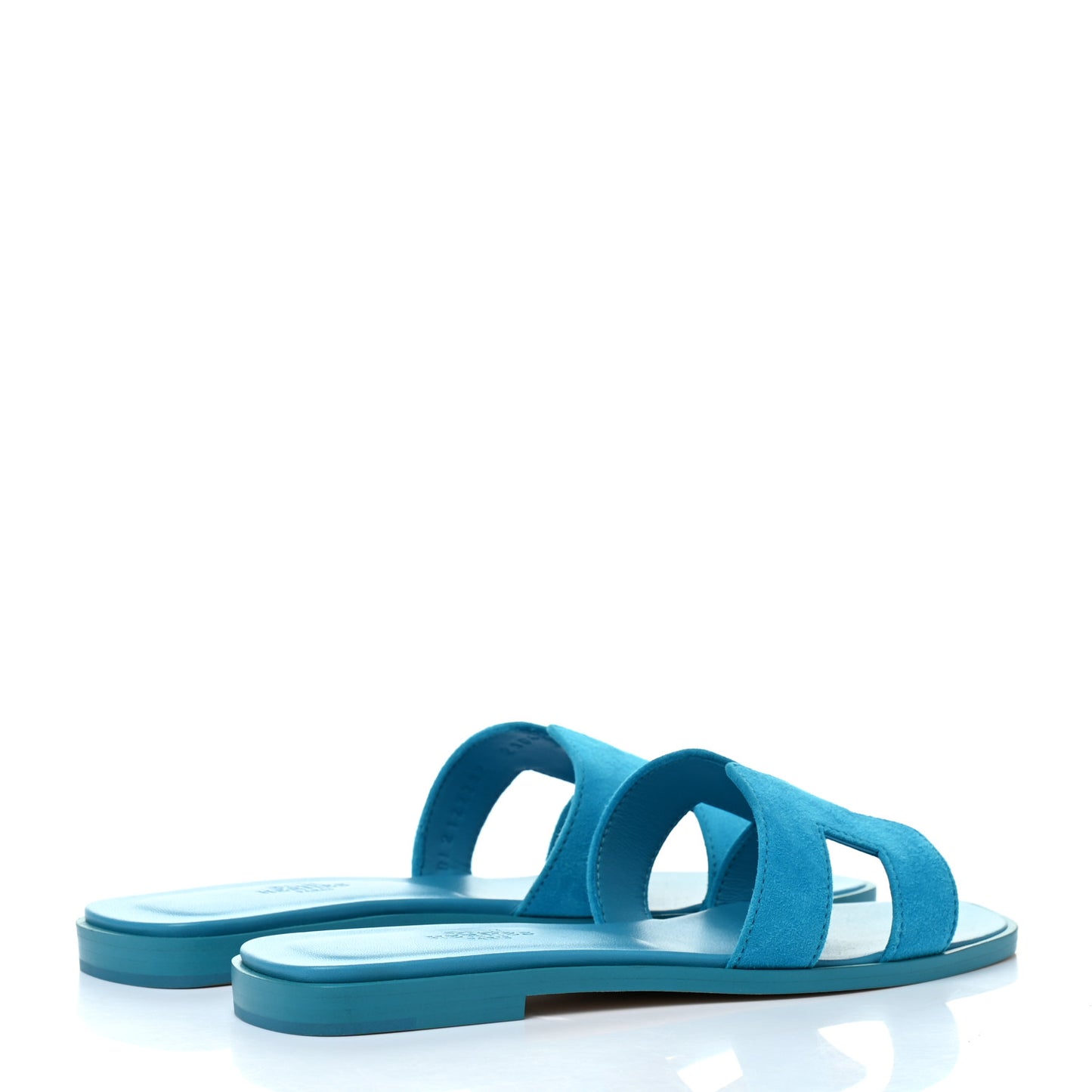 Suede Goatskin Oran Sandals 35.5 Bleu Thalassa