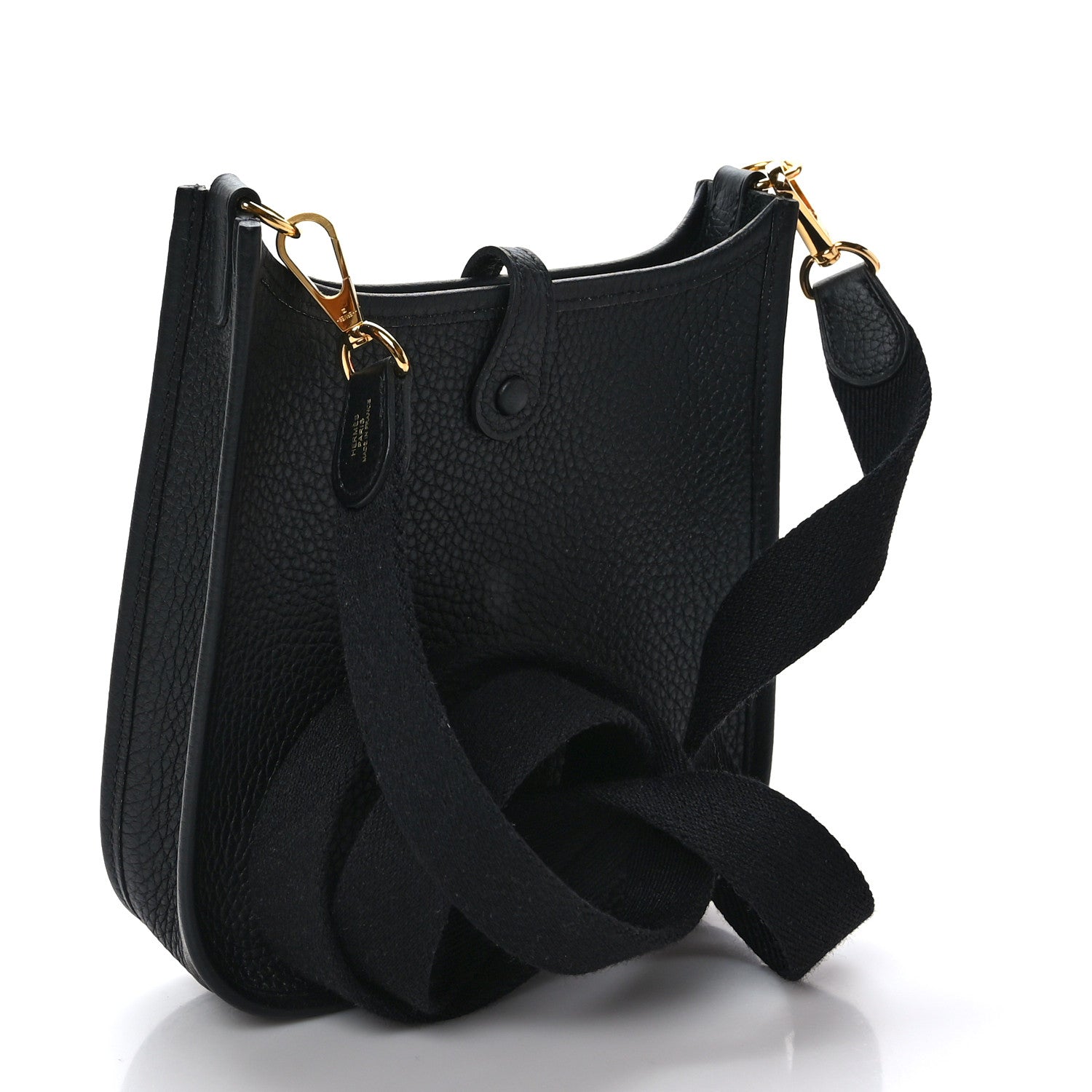 Hermes Taurillon Clemence Evelyne TPM Black 3 of 10