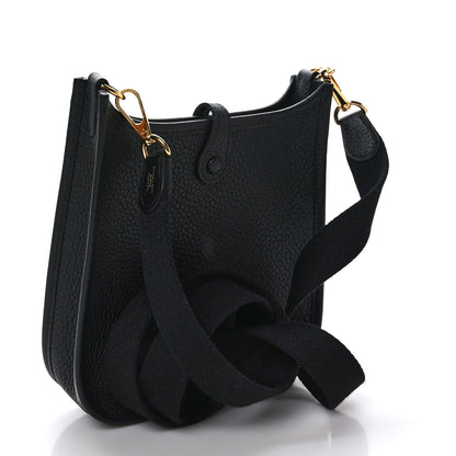 Hermes Taurillon Clemence Evelyne TPM Black 3 of 10