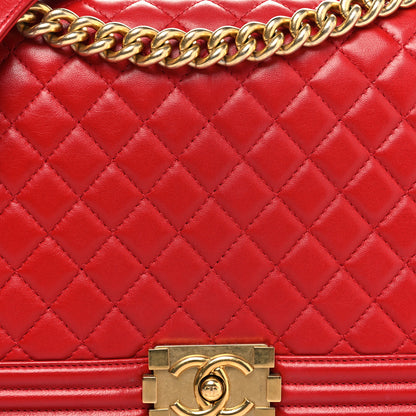 Chanel Lambskin Quilted New Medium Boy Flap Red 8 of 12