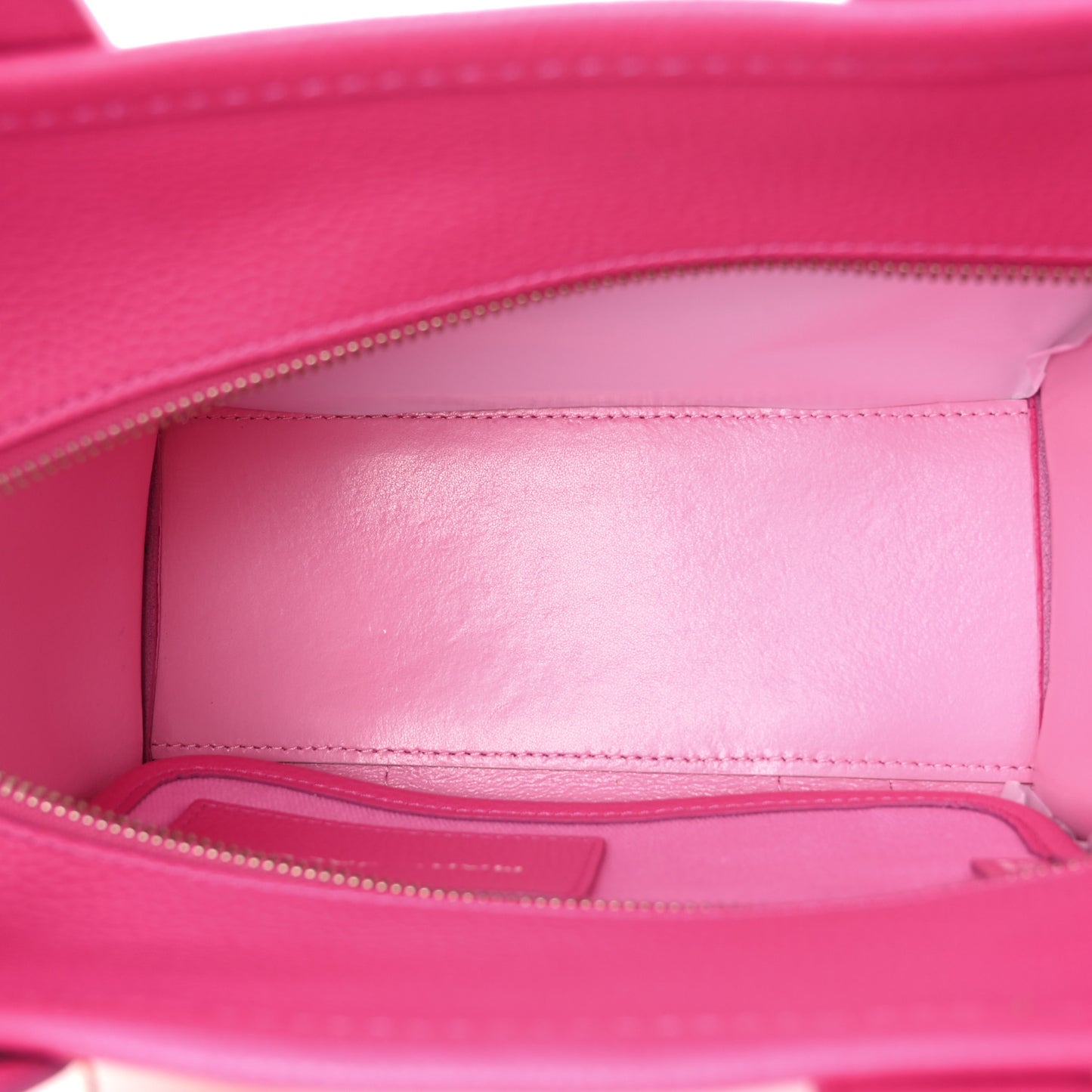 Grained Calfskin Small The Tote Bag Hot Pink