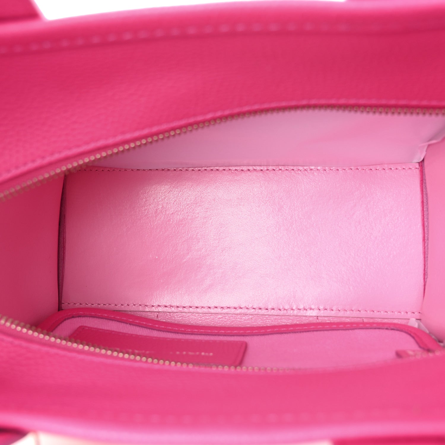 Marc Jacobs Grained Calfskin Small The Tote Bag Hot Pink 5 of 12