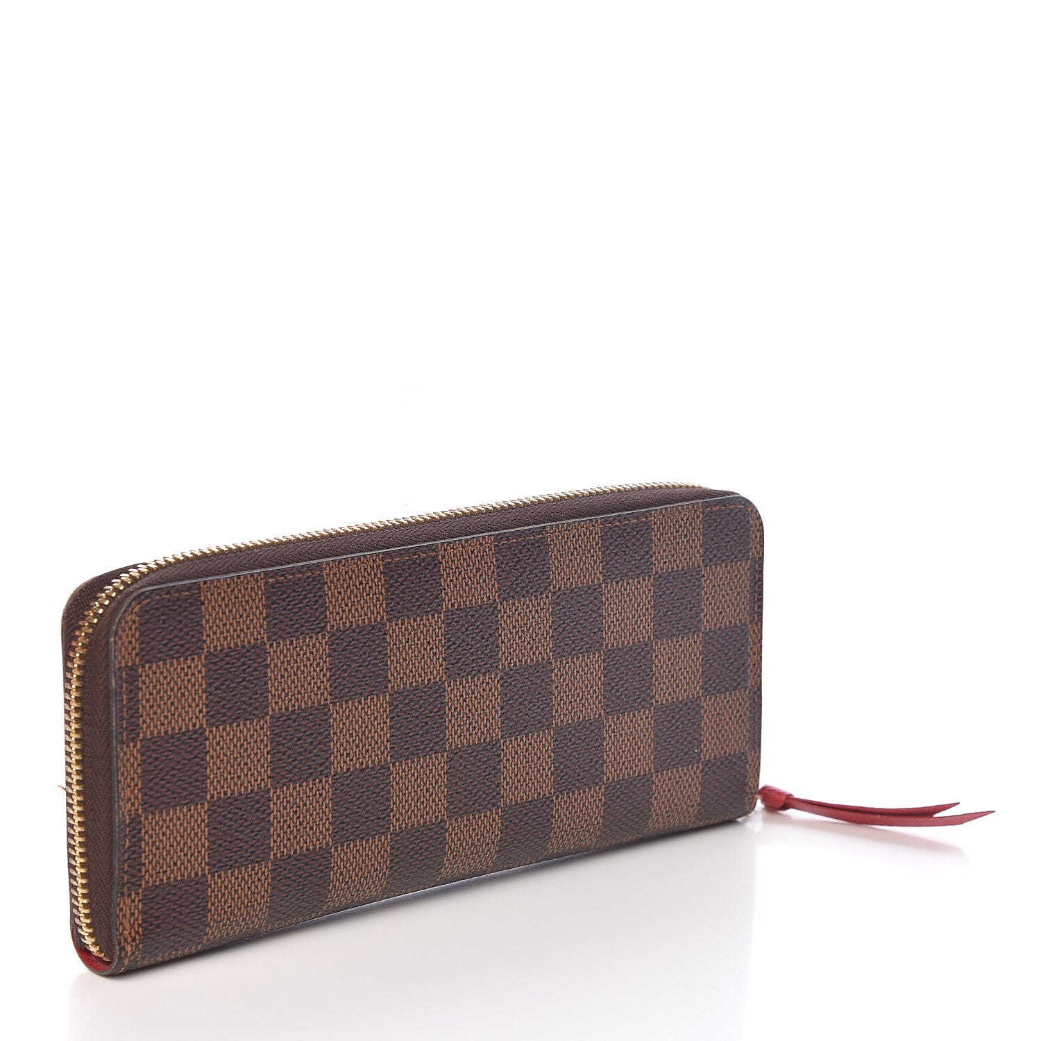Louis Vuitton Damier Ebene Clemence Wallet Cherry 3 of 9