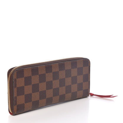 Louis Vuitton Damier Ebene Clemence Wallet Cherry 3 of 9