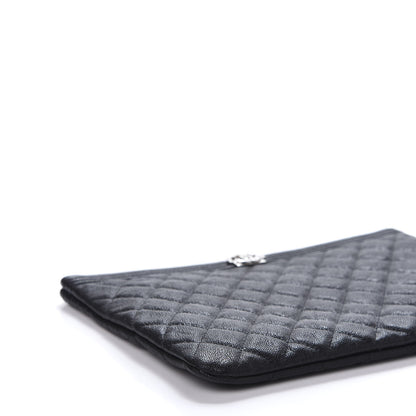 Chanel Iridescent Caviar Quilted Medium Boy Cosmetic Case Black 6 of 10