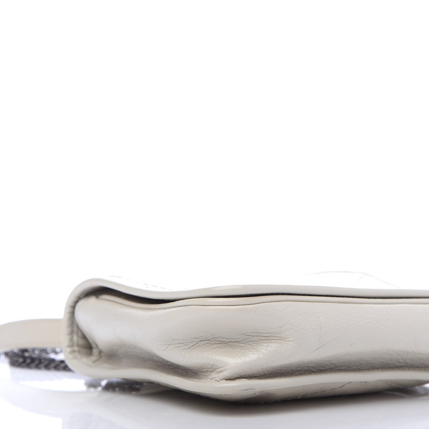 Saint Laurent Crinkled Calfskin Matelasse Monogram Niki Chain Wallet Crema Soft 9 of 11