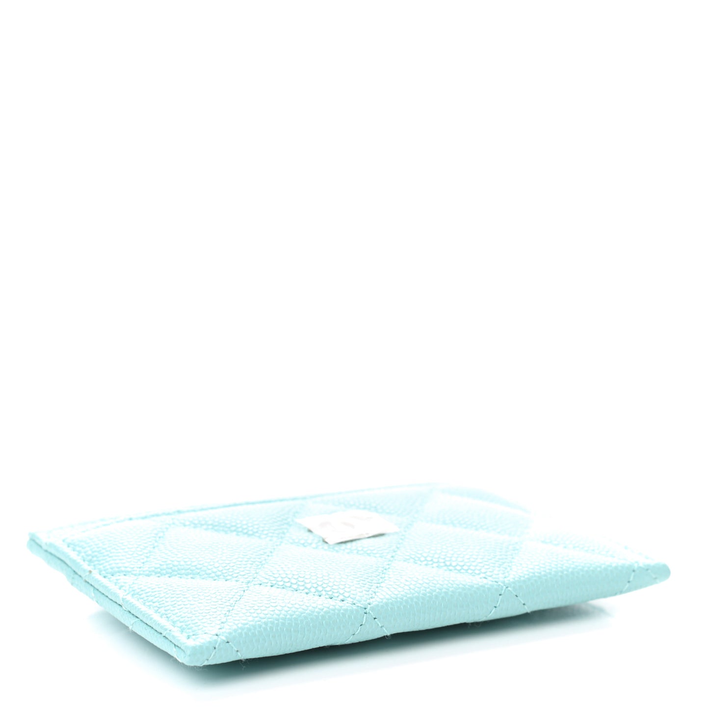 Caviar Quilted Card Holder Blue
