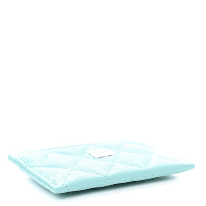 Chanel Caviar Quilted Card Holder Blue 3 of 4