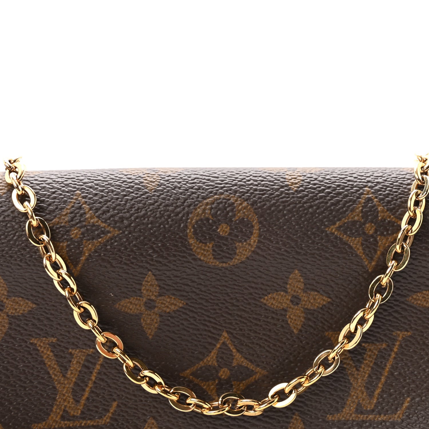 Louis Vuitton Monogram Pochette Felicie Chain Wallet Fuchsia 8 of 10
