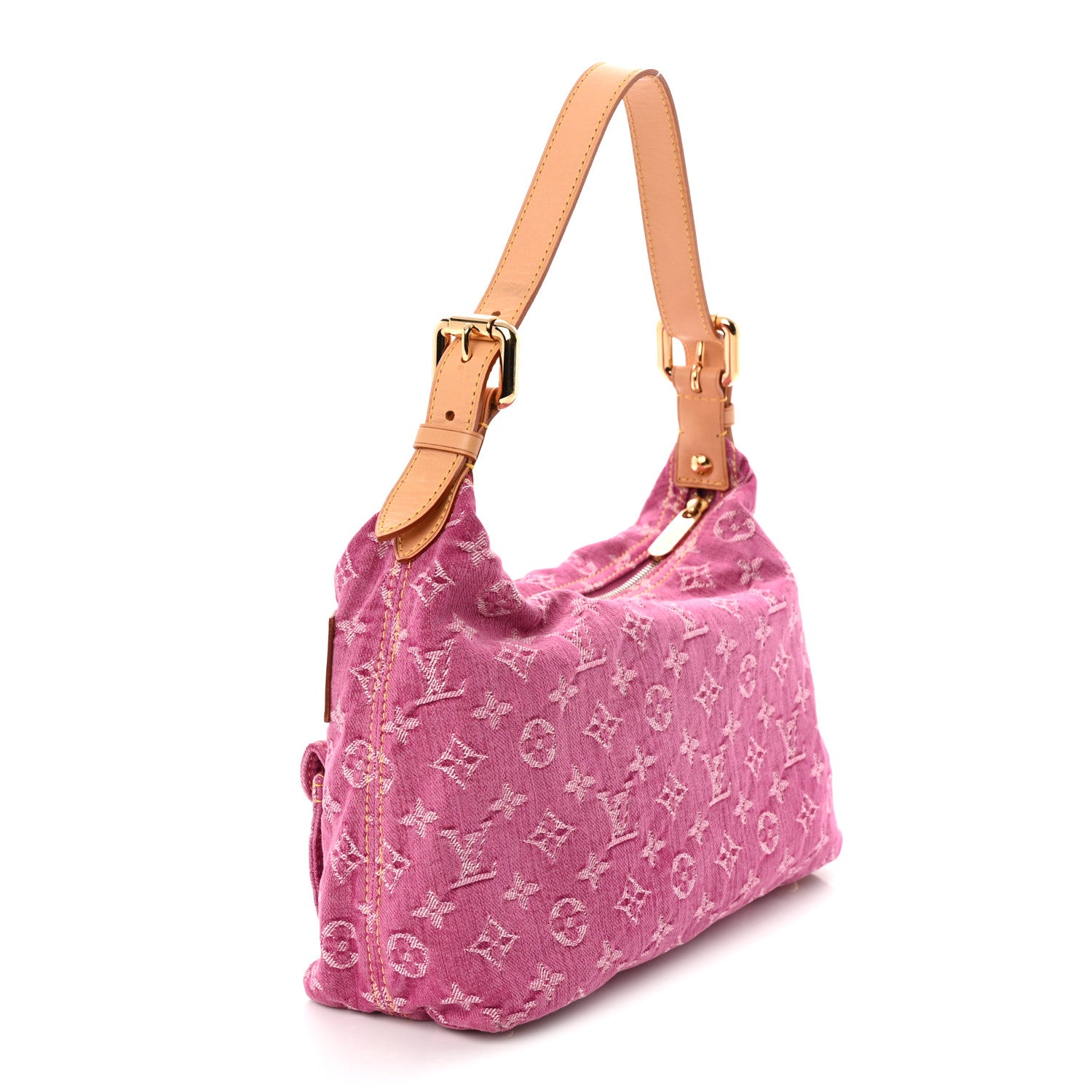 Louis Vuitton Denim Baggy PM Fuchsia 3 of 10
