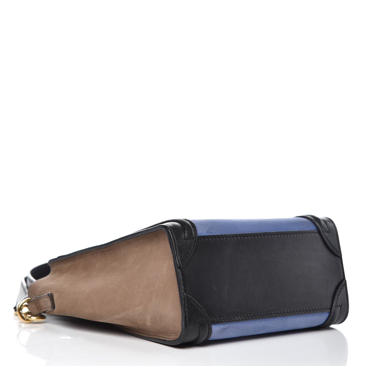 Celine Nubuck Smooth Calfskin Nano Tri-Color Luggage Royal Blue 4 of 18