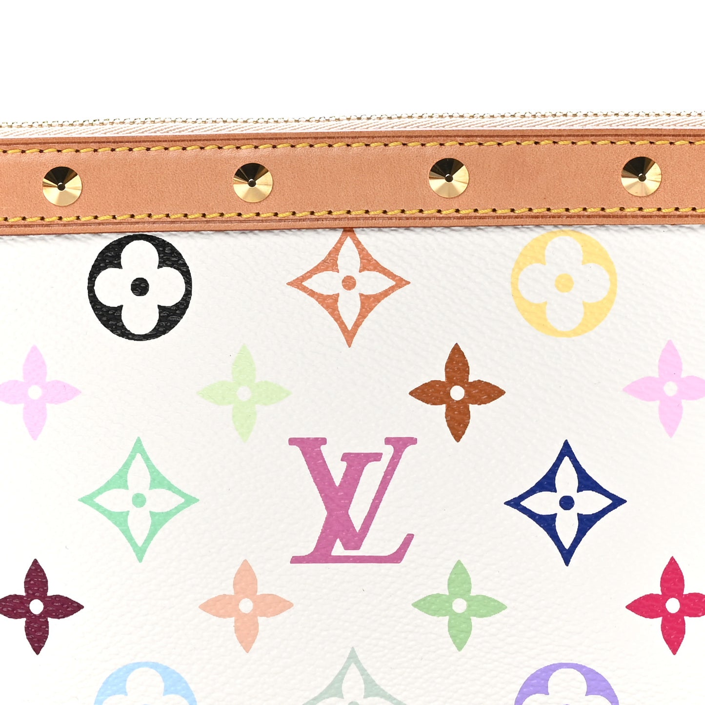Monogram Multicolor Pochette Accessories White