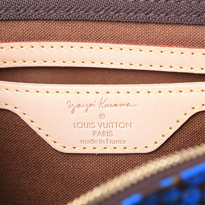 Louis Vuitton Monogram Kusama Town Speedy 30 Blue 6 of 7