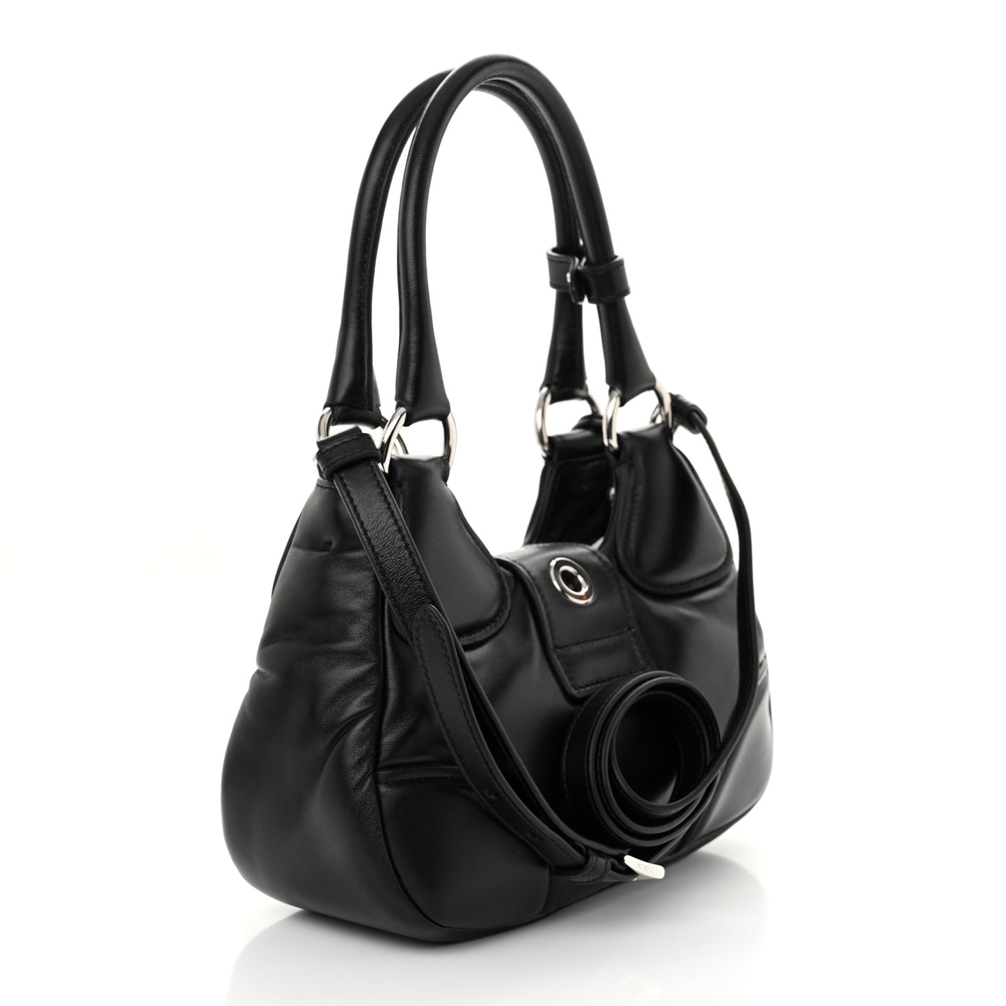 Nappa Soft Padded Re-Edition 2002 Moon Bag Black
