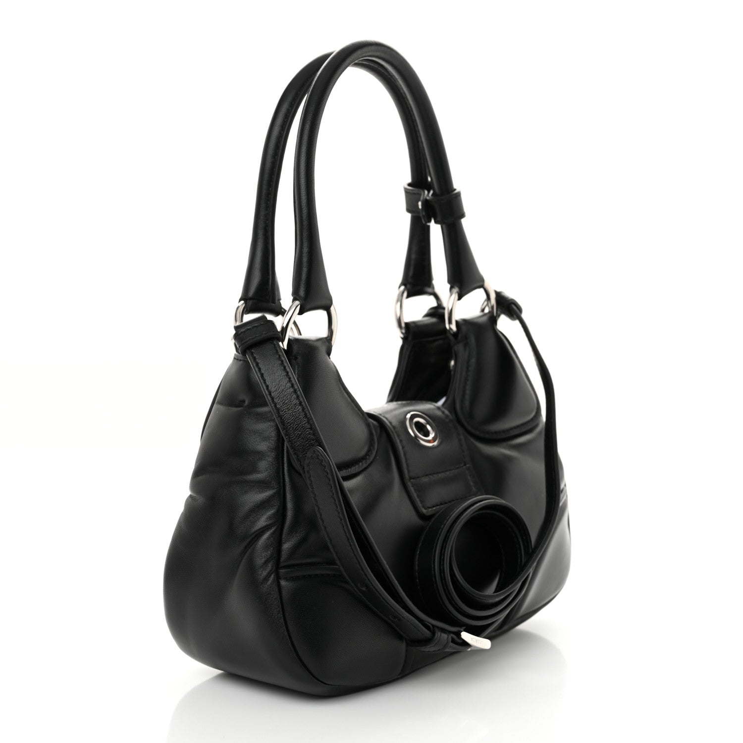 Prada Nappa Soft Padded Re-Edition 2002 Moon Bag Black 3 of 9
