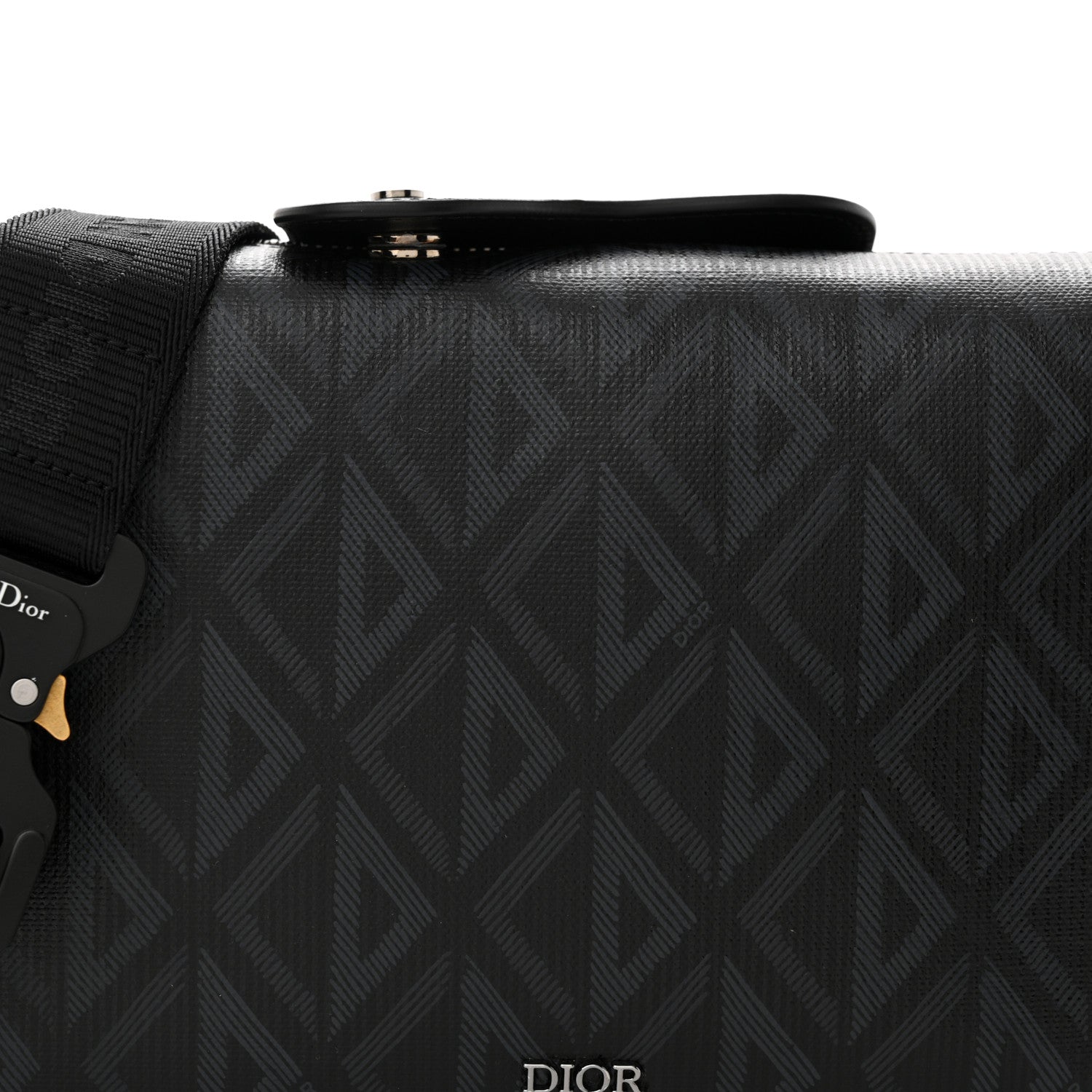 Christian Dior Coated Canvas CD Diamond Lingot 22 Bag Black 8 of 11