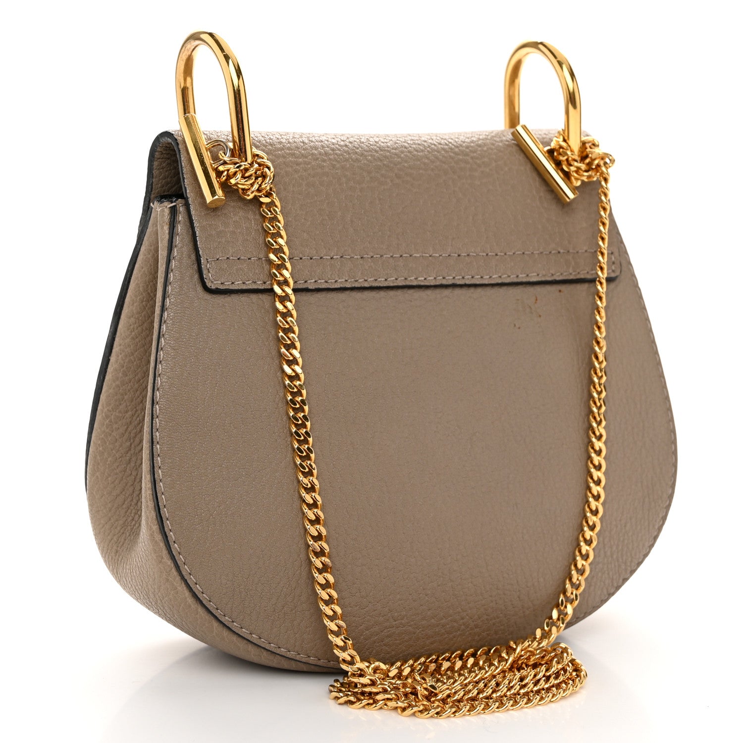 Chloe Grained Lambskin Mini Drew Shoulder Bag Motty Grey 3 of 10