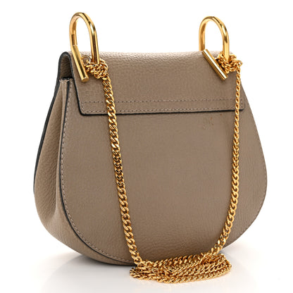 Chloe Grained Lambskin Mini Drew Shoulder Bag Motty Grey 3 of 10