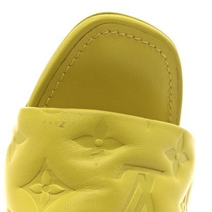Louis Vuitton Lambskin Embossed Monogram Revival Mules 38 Neon Yellow 10 of 10