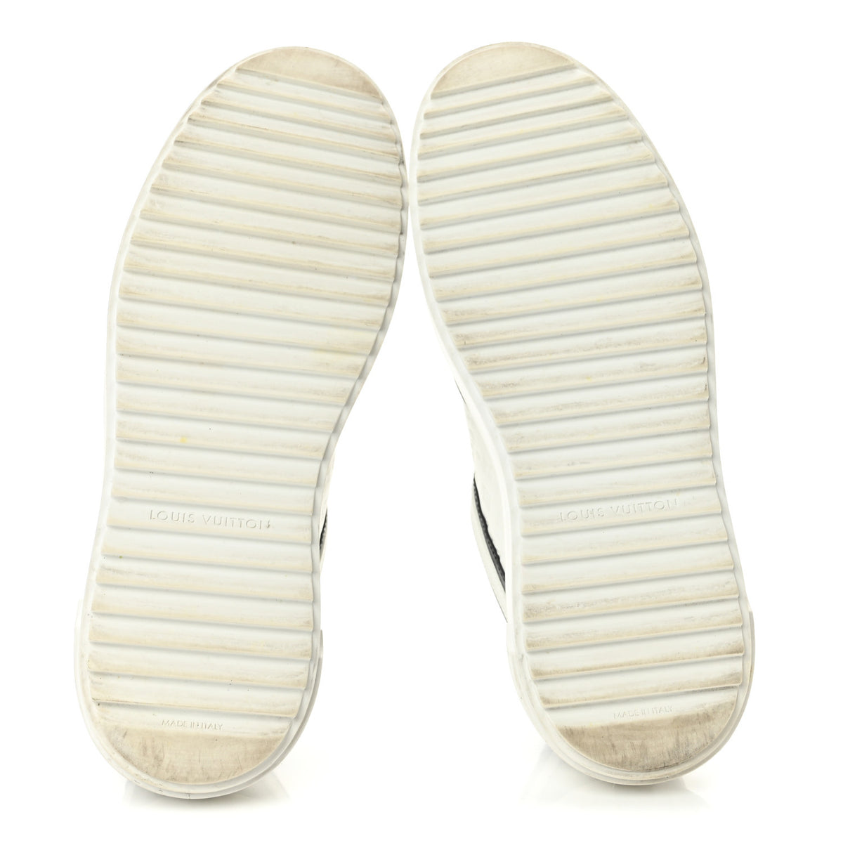 Monogram Embossed Calfskin Time Out Sneakers 37 White Black