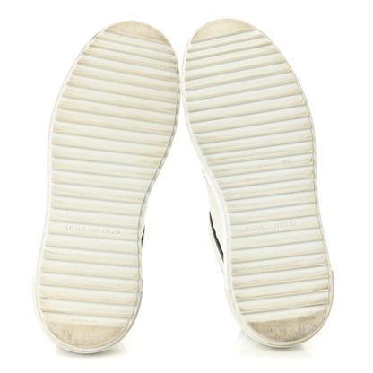 Louis Vuitton Monogram Embossed Calfskin Time Out Sneakers 37 White Black 6 of 10