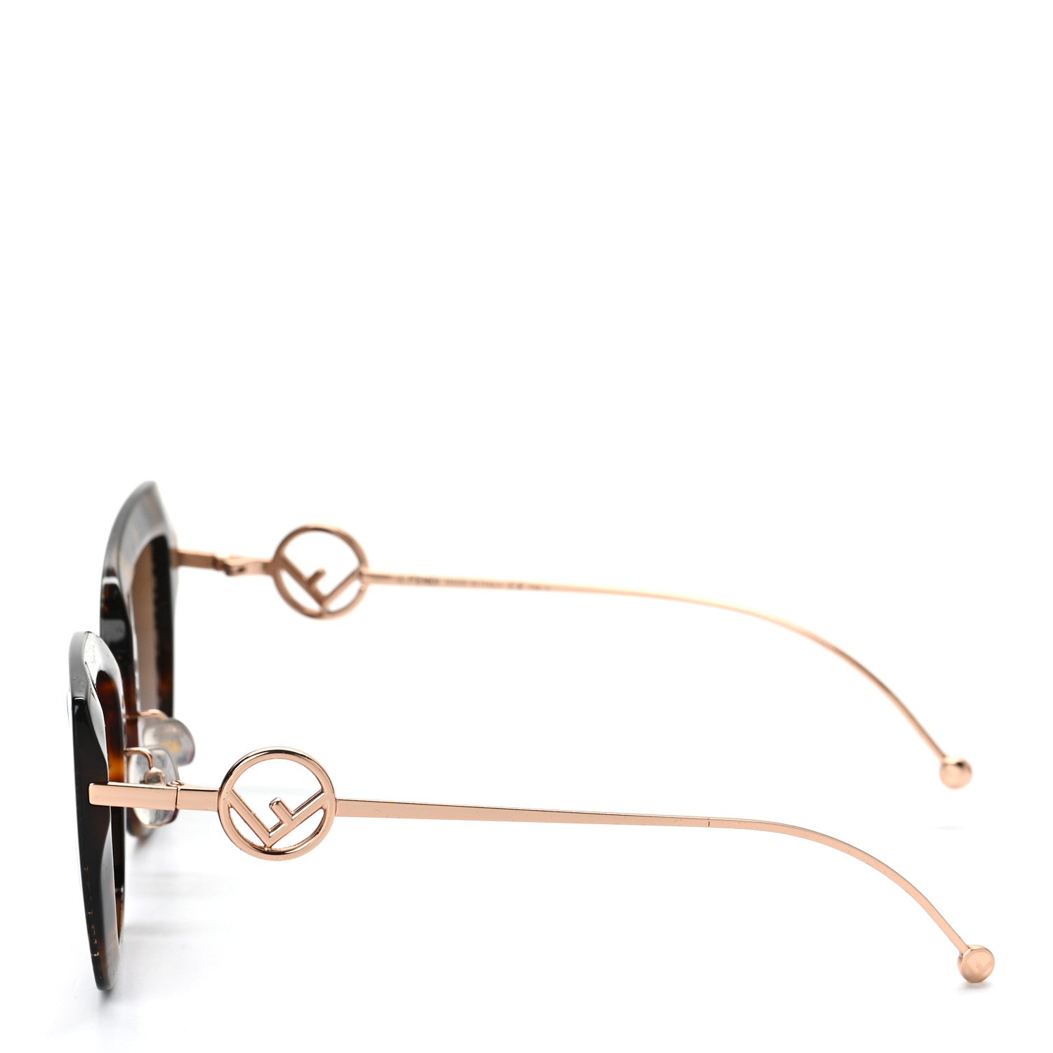 Fendi Acetate Metal F is Fendi FF Square Cat Eye Sunglasses FF 0408/S Havana 3 of 6