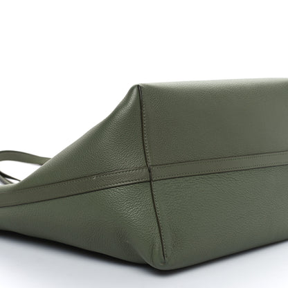 Celine Grained Calfskin Maillon Triomphe Medium Cabas Light Khaki 8 of 9