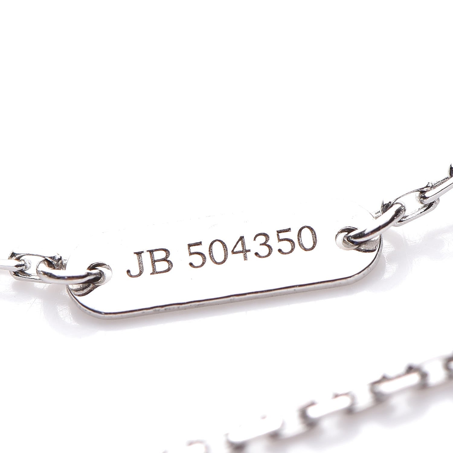 Van Cleef & Arpels 18K White Gold Diamond Vintage Alhambra Pendant Necklace 6 of 7