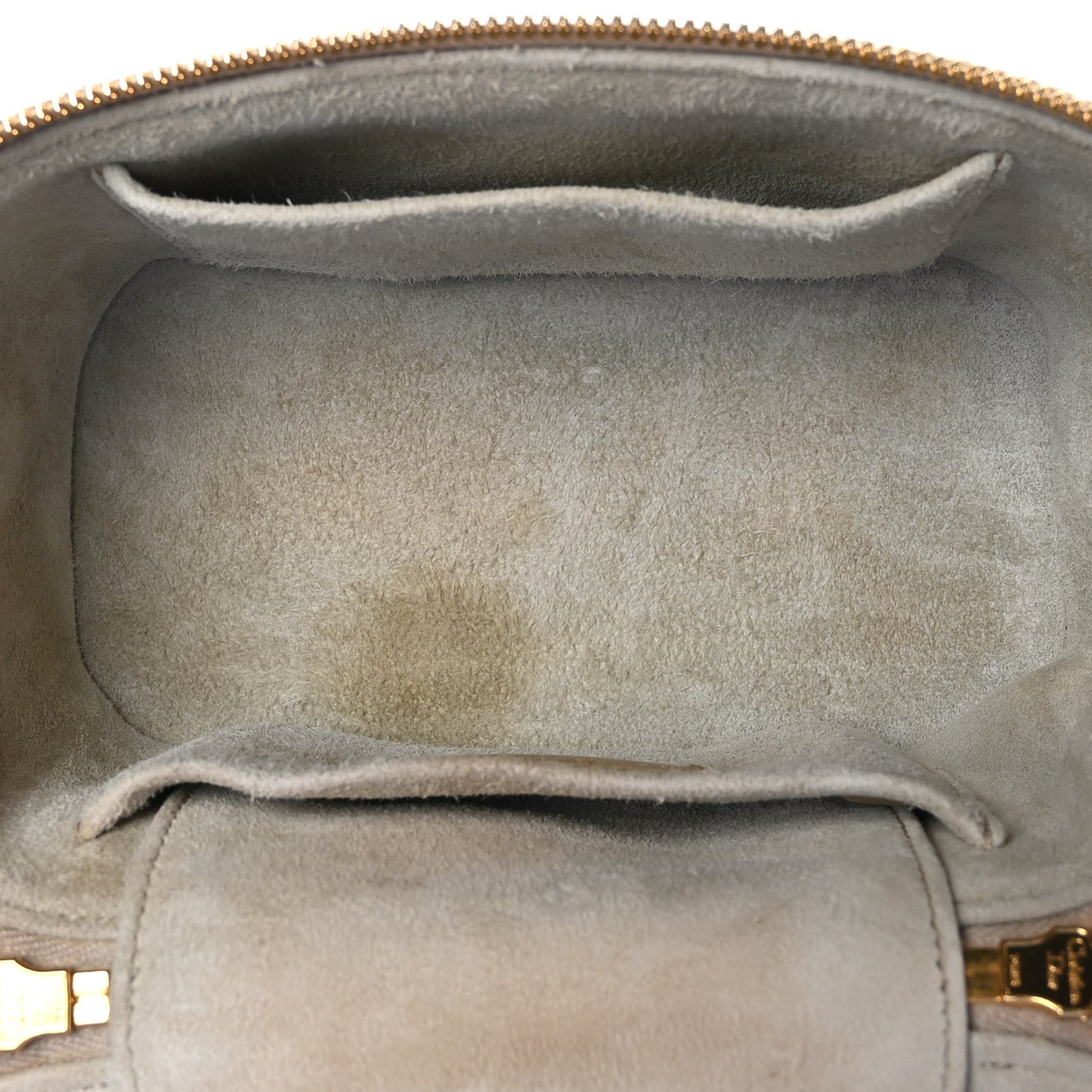Lambskin Cannage Small Diortravel Vanity Case Light Beige