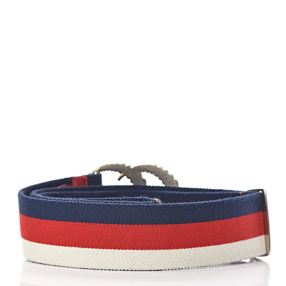 Gucci Canvas Torchon Double G Sylvie Web Belt 80 32 Red White Blue 3 of 5