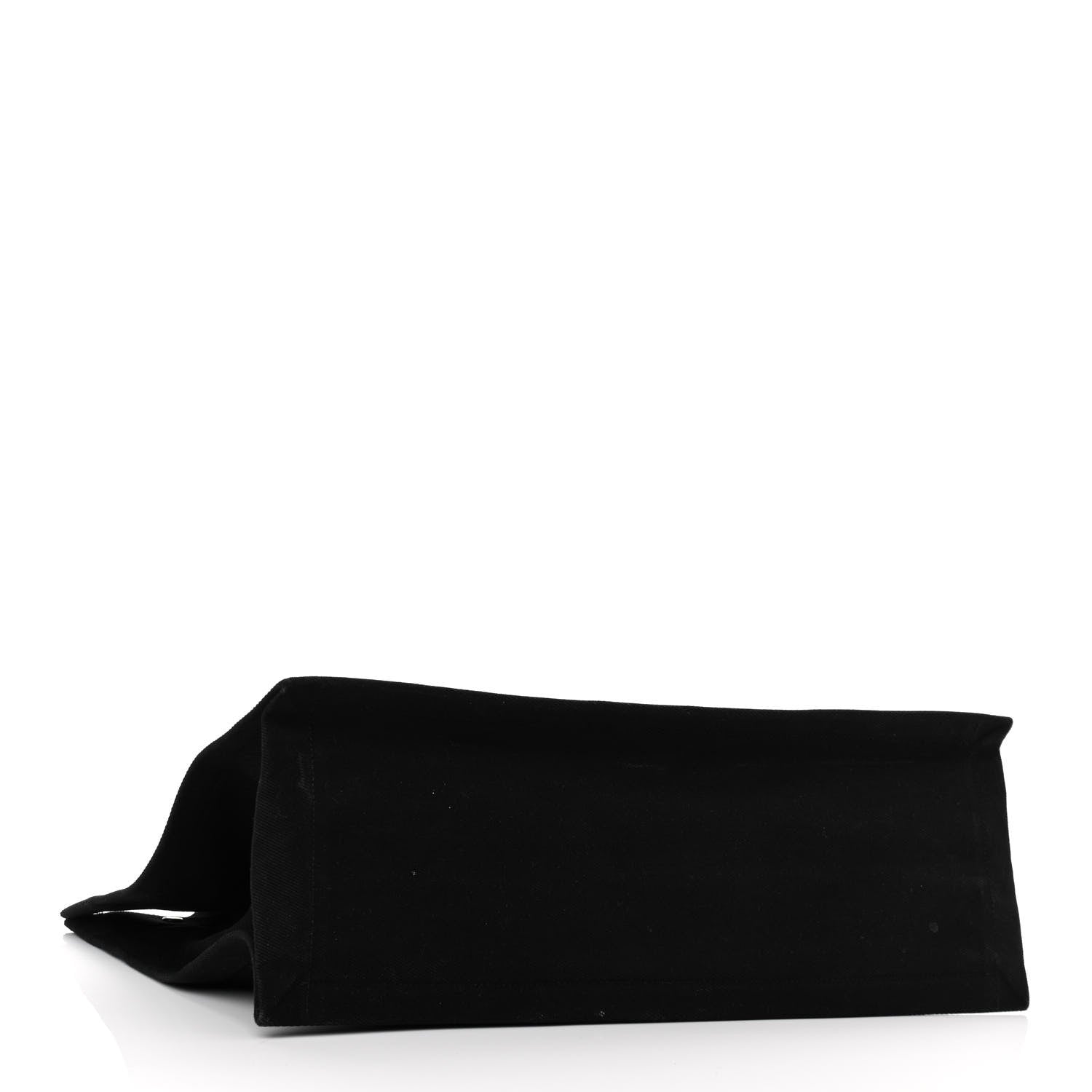 Saint Laurent Linen Calfskin Rive Gauche Tote Black 4 of 9